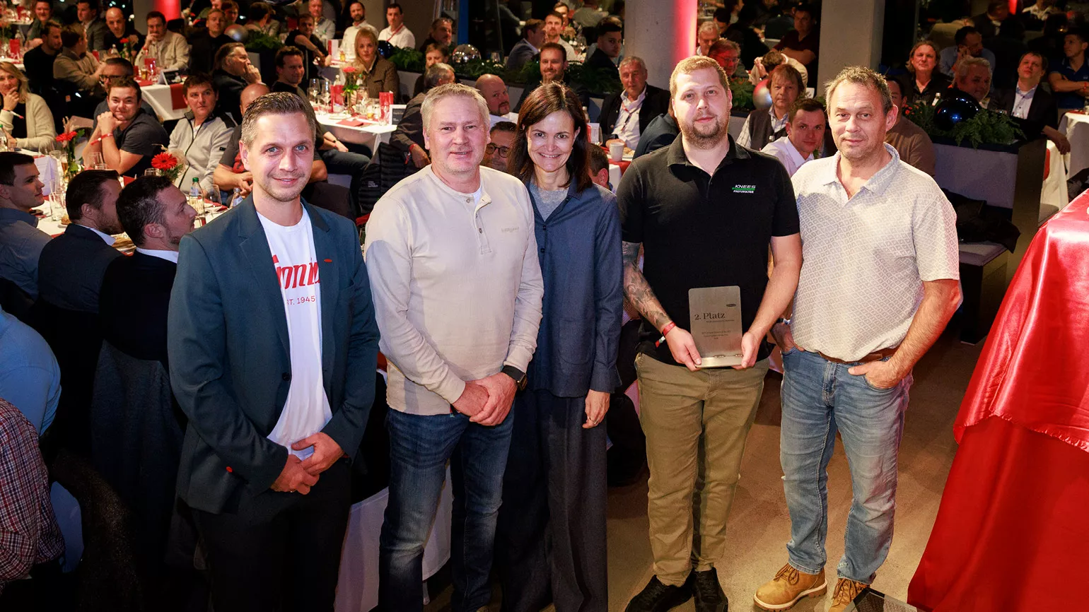 Awardverleihungsfoto mit Partner EET Knees, Elisabeth Engelbrechtsmüller-Strauß, Wolfgang Oberroither