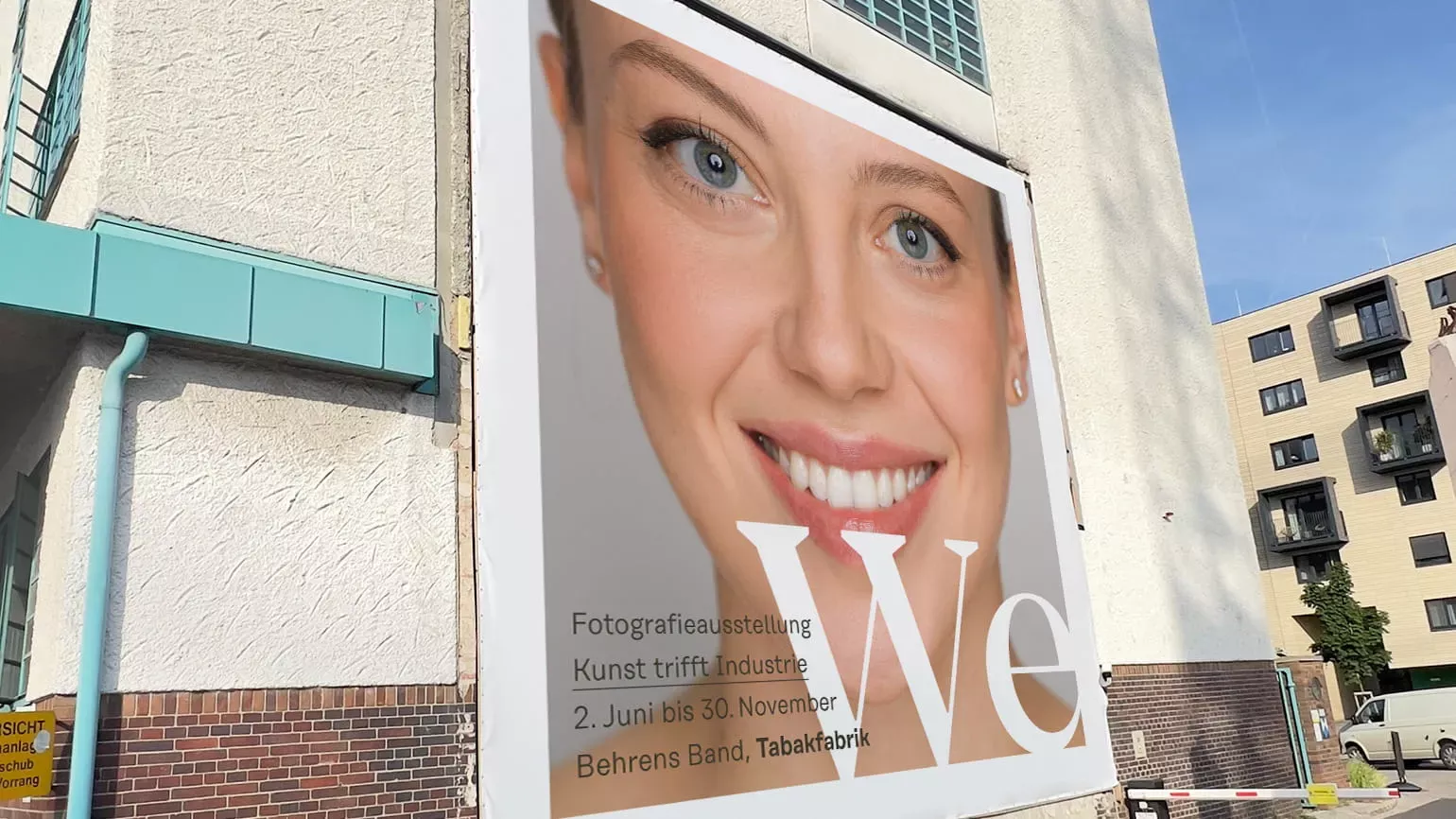 Plakat Fronius Ausstellung "WE" Tabakfabrik