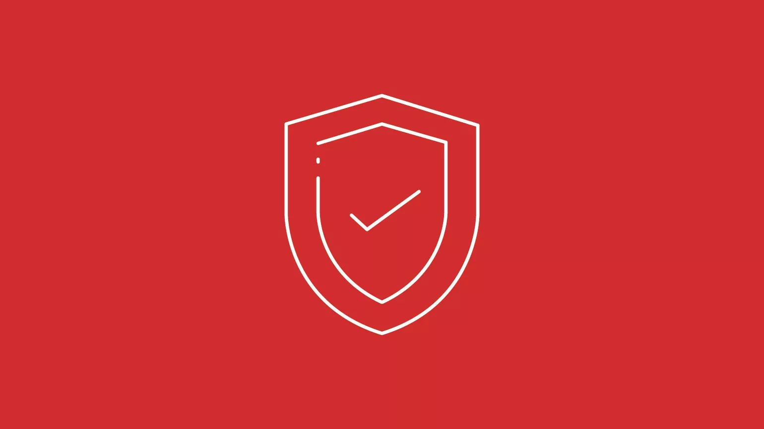 Icon von einem Gütesiegel auf Lifeblood Red Hintergrund.
