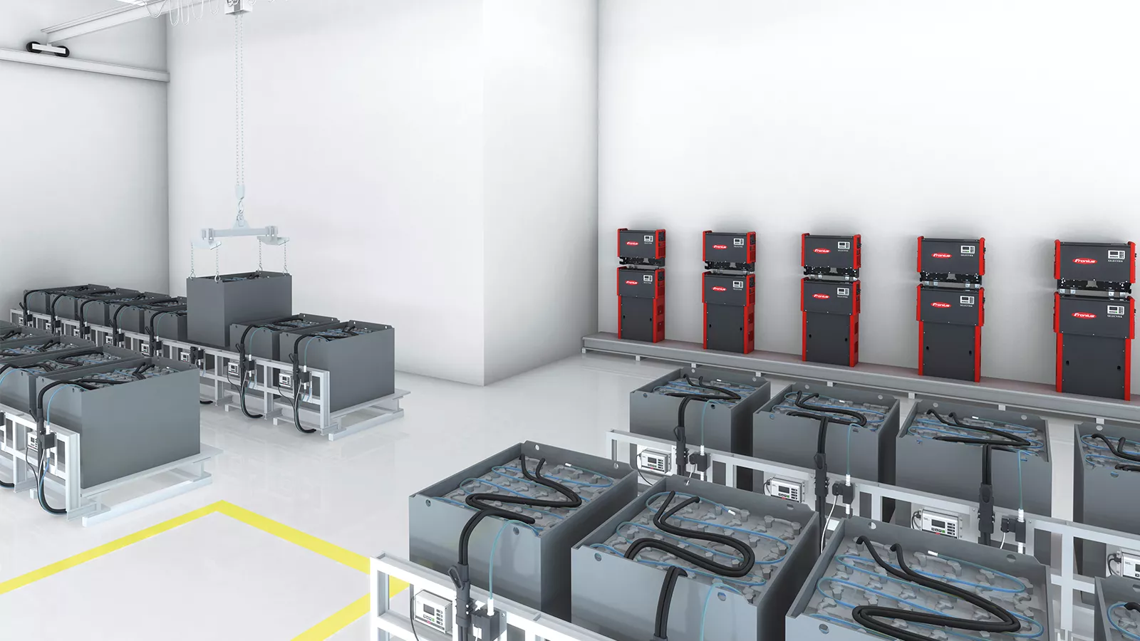 modélisation d'une salle de charge