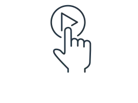Icon Finger points on play symbole