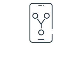 Icon mobile phone shows interface