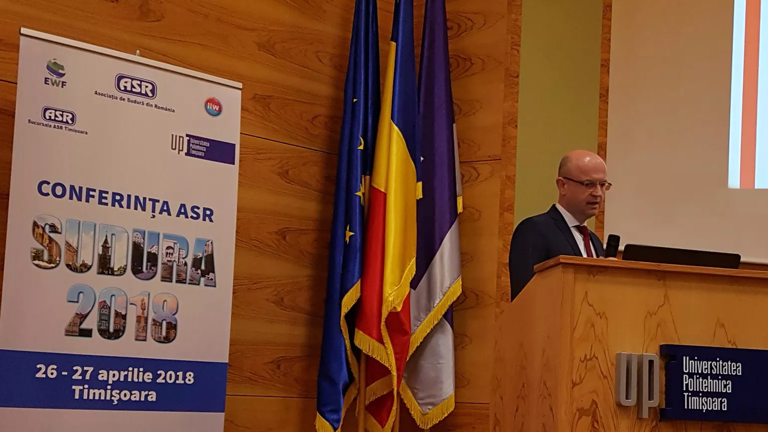 Helmut Ennsbrunner was speaking at the Welding Conference 2018 in Romania. Helmut Ennsbrunner at Welding 2018