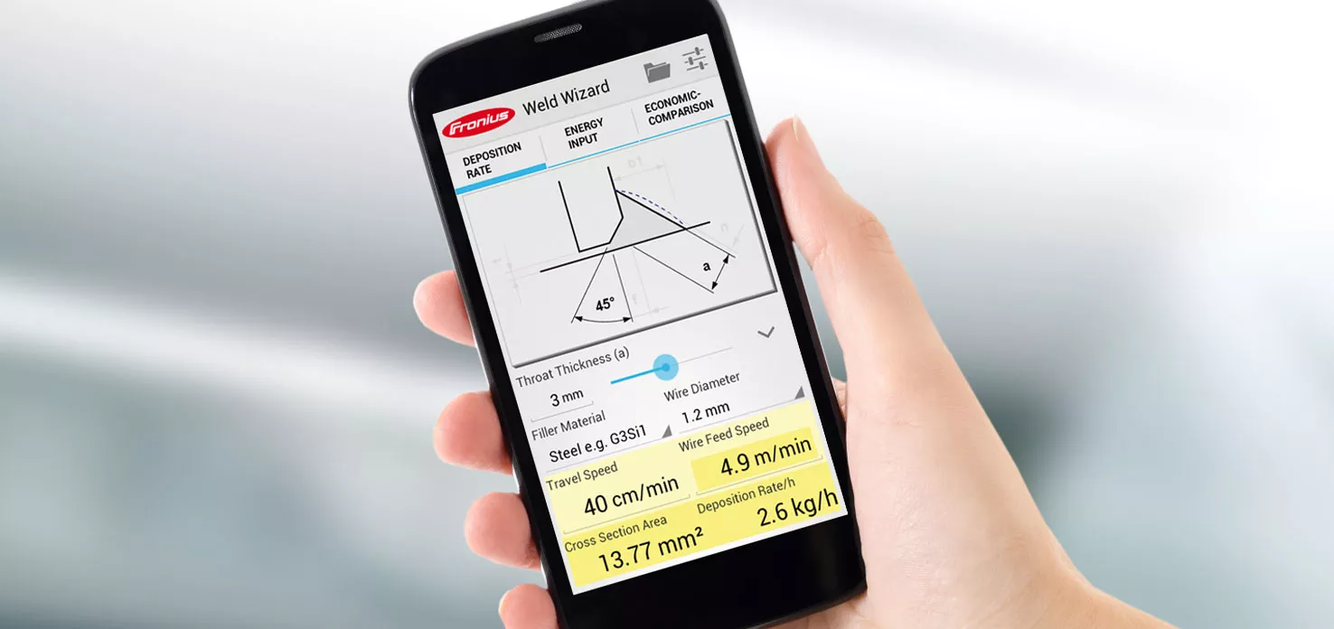 Weld Wizard Android, Fronius