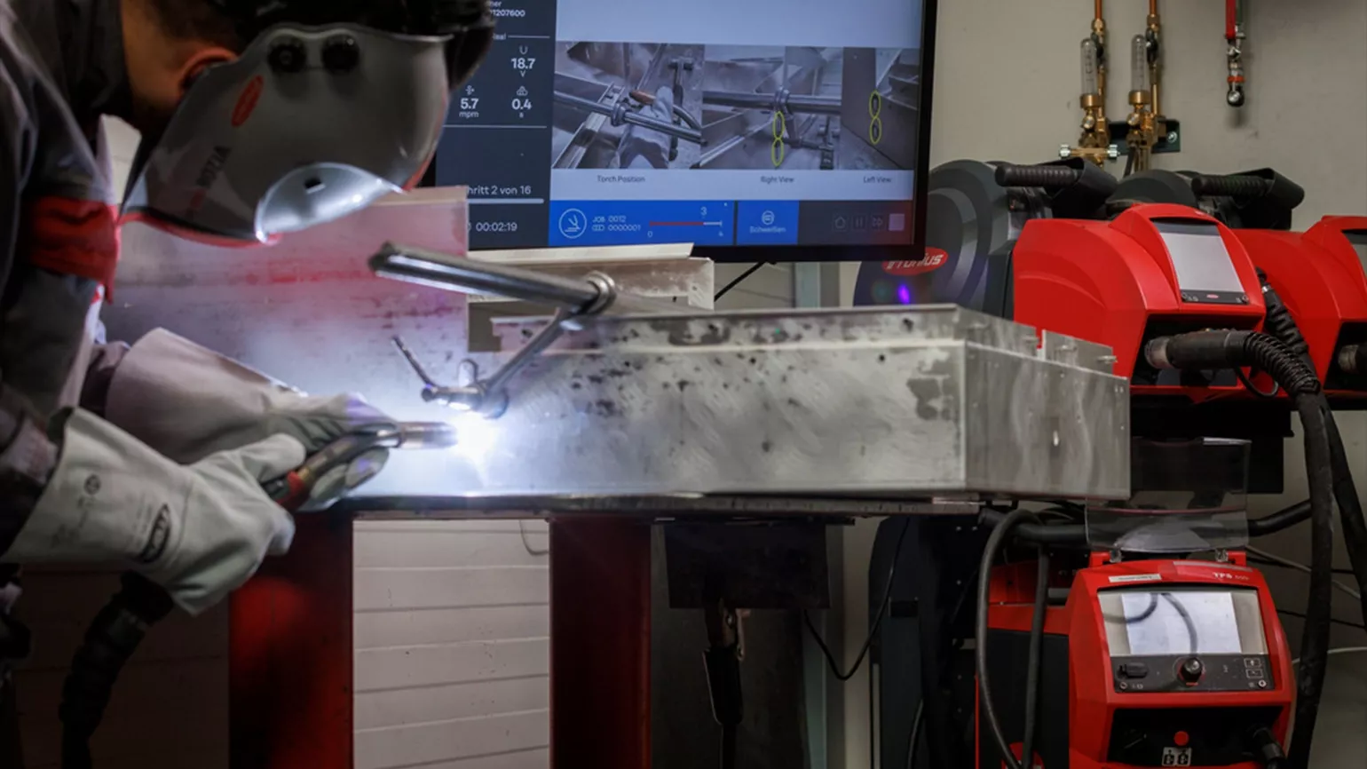 Fronius Weldcube Navigator in action