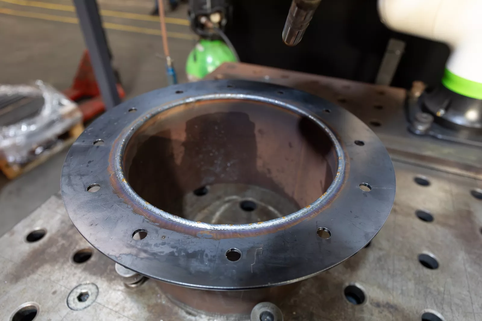 Welded metal product