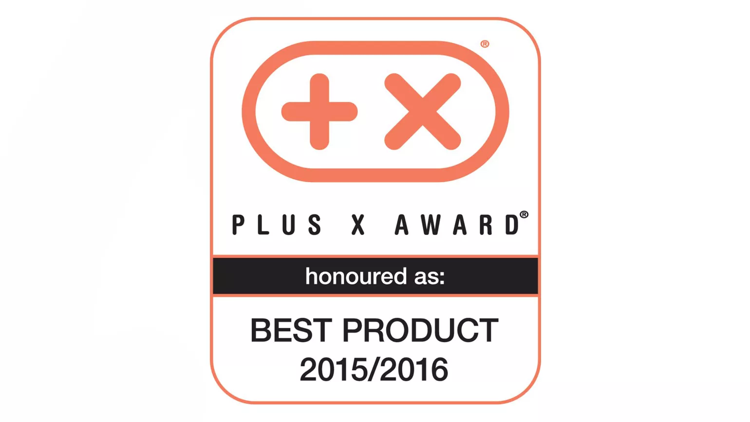Plus X Award, best product of the year, logo