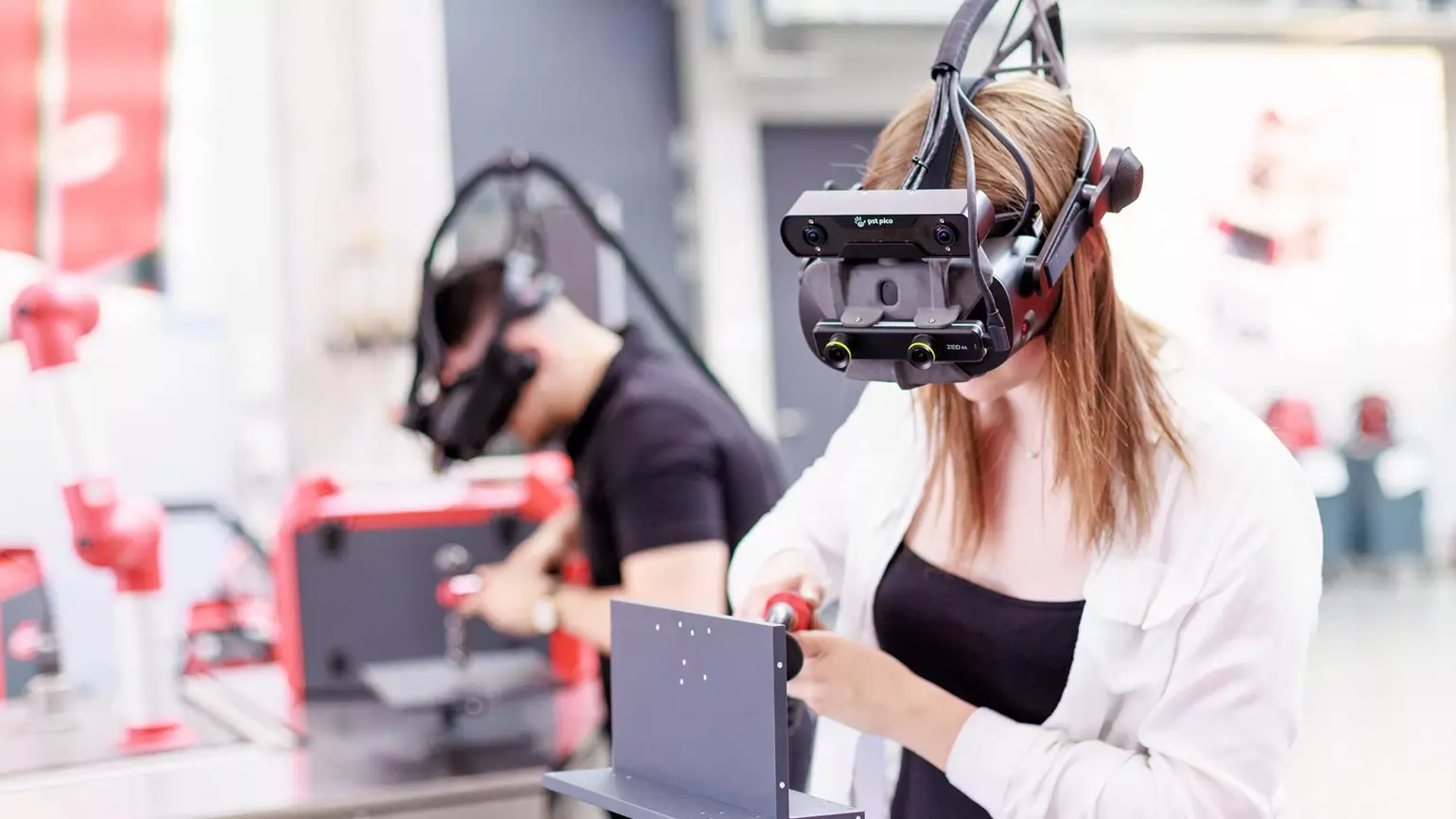 Students welding with the Welducation Simulator