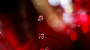 Close-up of a welding process