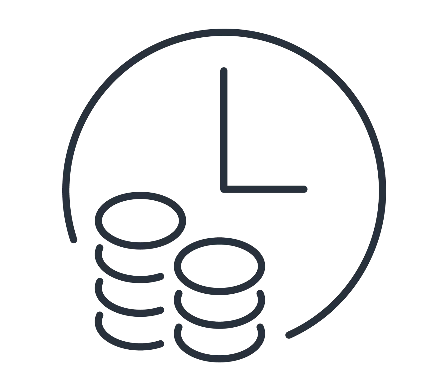 Icon Uhr mit Geld