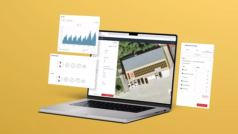 Solar.creator tool auf einem Bildschirm