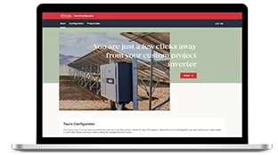 Tauro Configurator displayed on a laptop