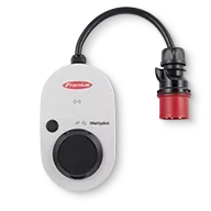 Fronius Wattpilot Go Ladebox für unterwegs mit CEE-Stecker.