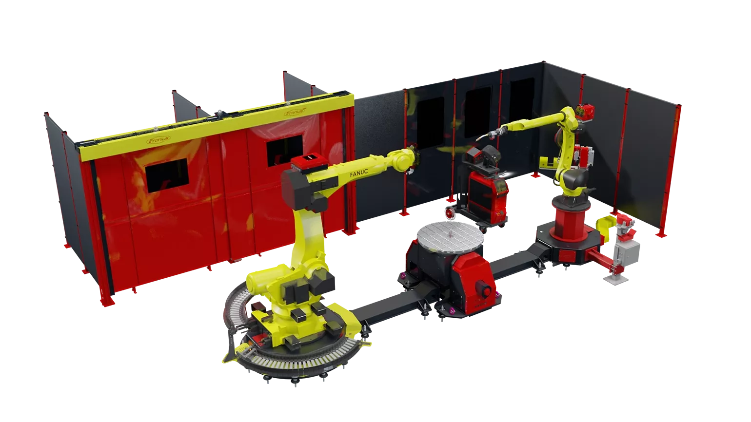 Komplexe Handling to Welding Roboterzelle