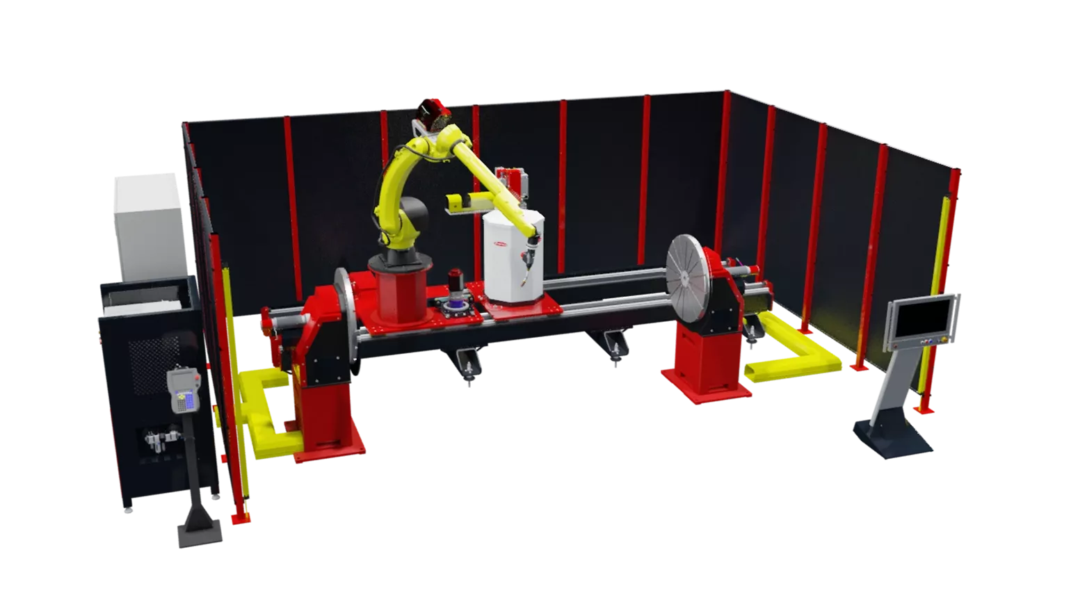 Roboterzelle mit linearer Fahrbahn