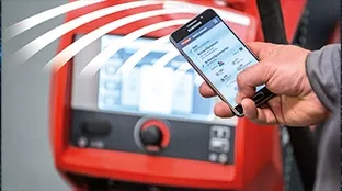 Mobile device with WeldConnect App