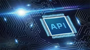API Bild in blau