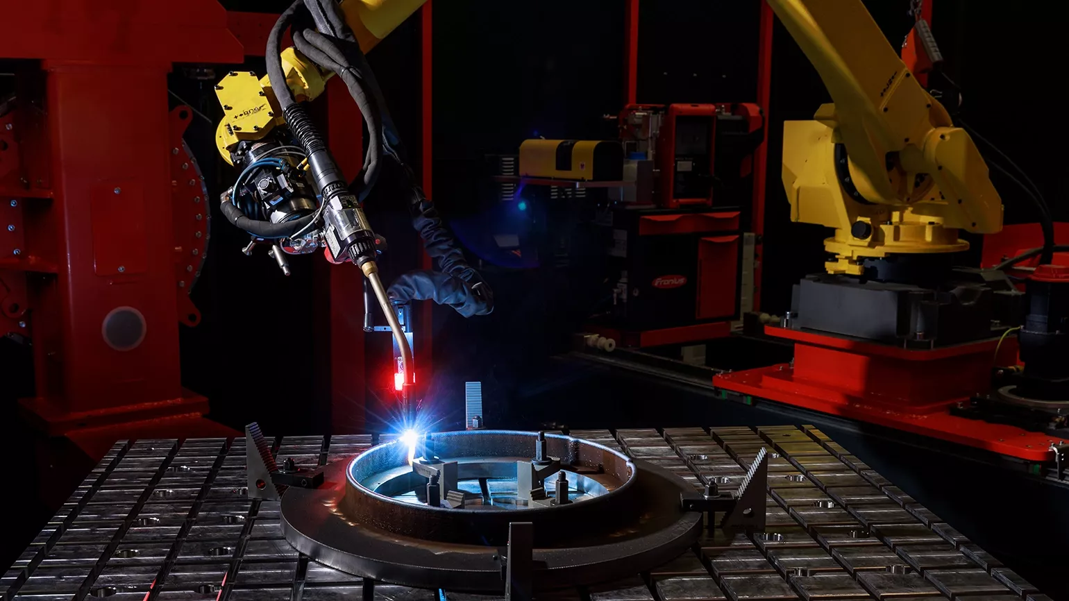 robot during work