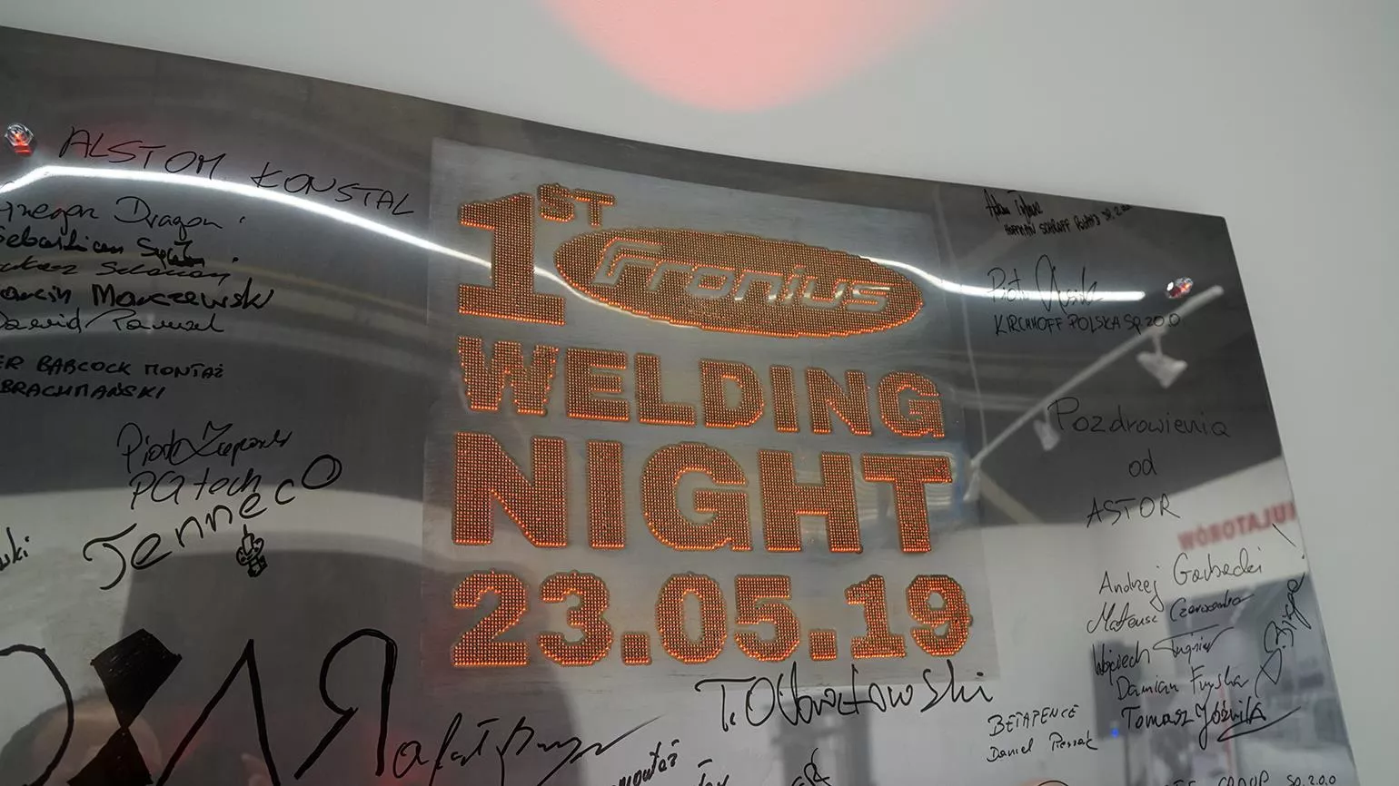 Welding Night płyta z podpisami uczestników