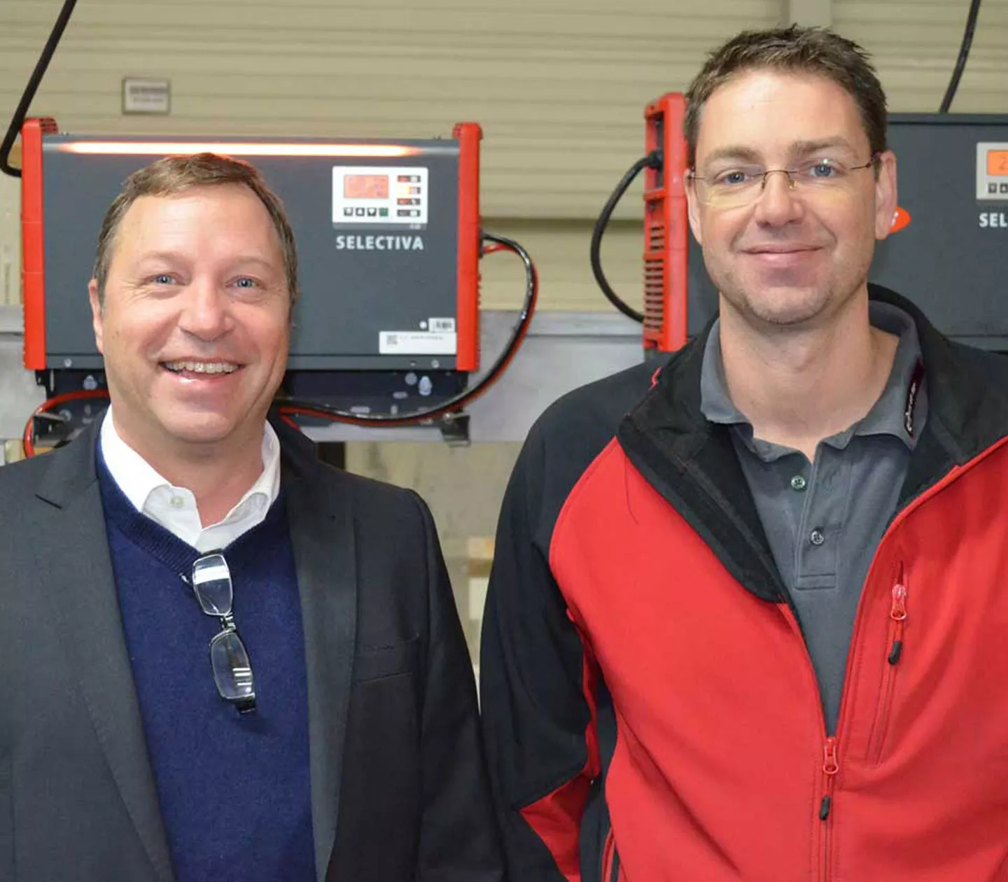 Jörg Martin, Verantwortlicher des Fuhrparks bei Neff und Robert Petzina, Fachberater von Fronius Deutschland