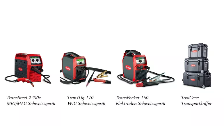 Fronius Schweisspakete TransSteel 2200, TransPocket 150 sowie TransTic 170