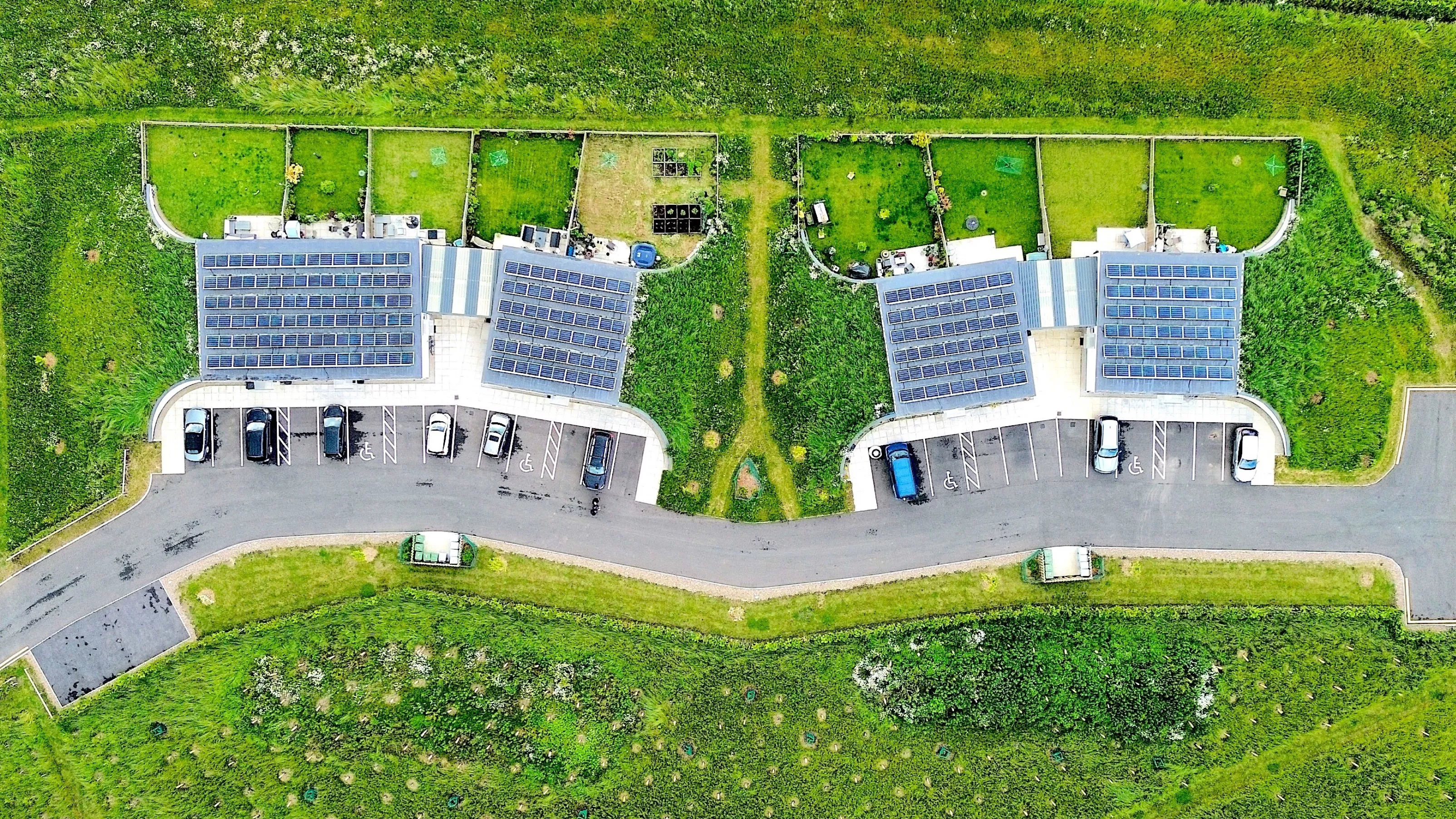 Arial footage of Higate Close
