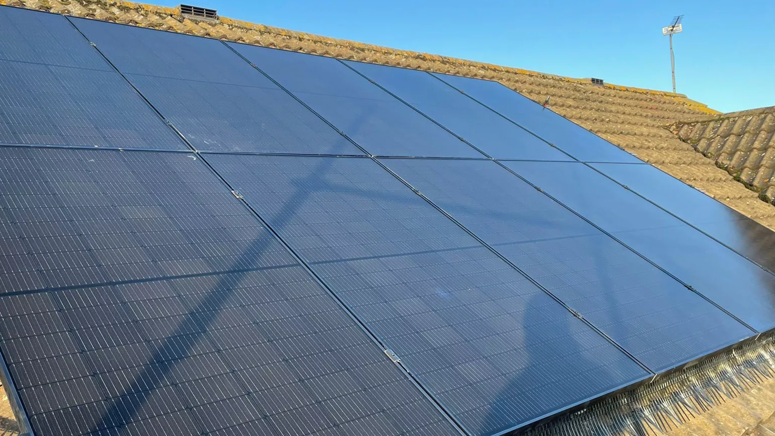 Panels on UK homeowners roof