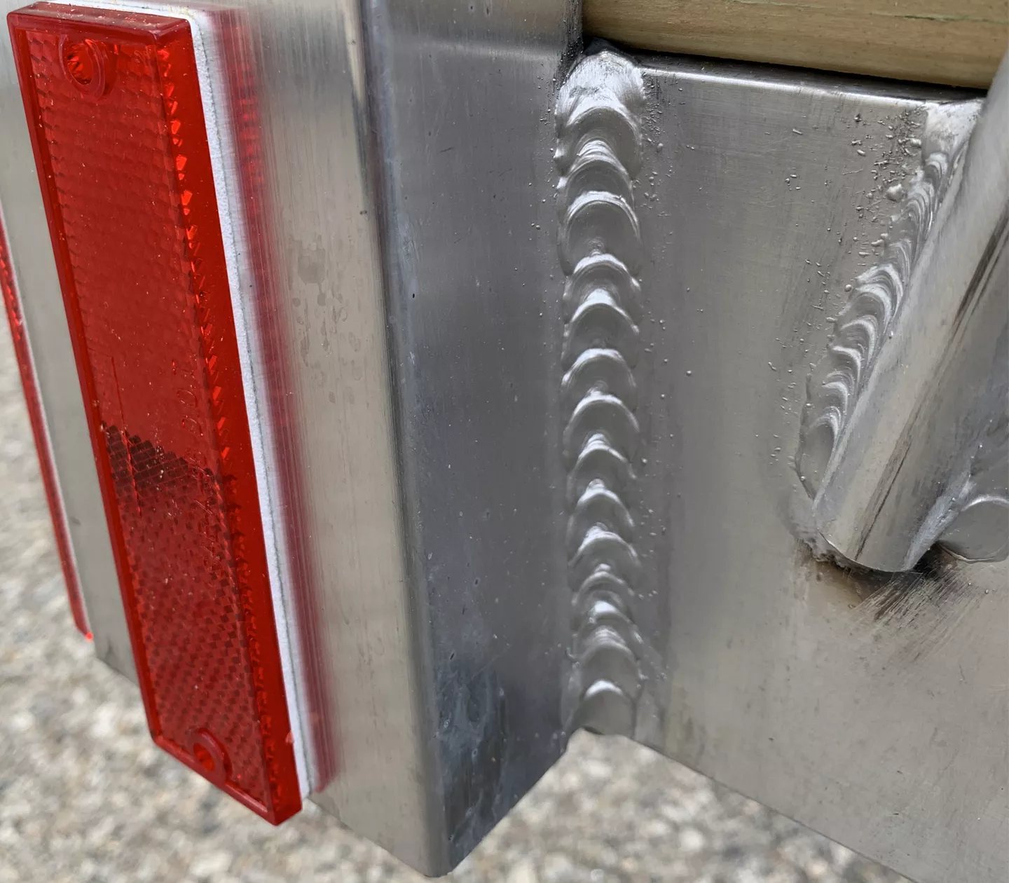 Up close weld seam. The quality you expect. 