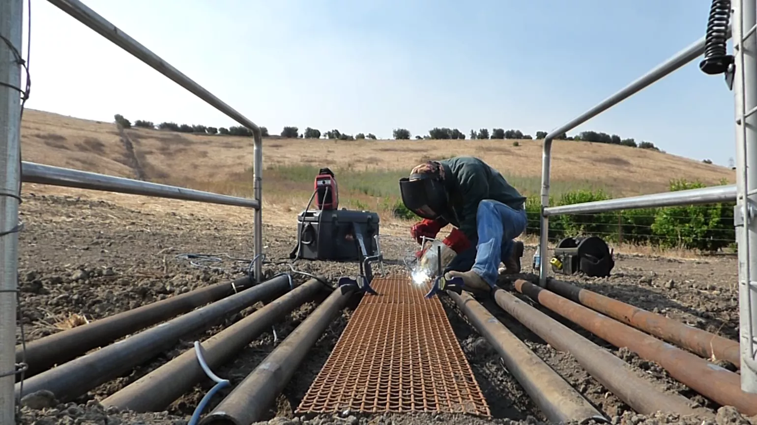 Repairing cattle guard with TP180; Fronius USA