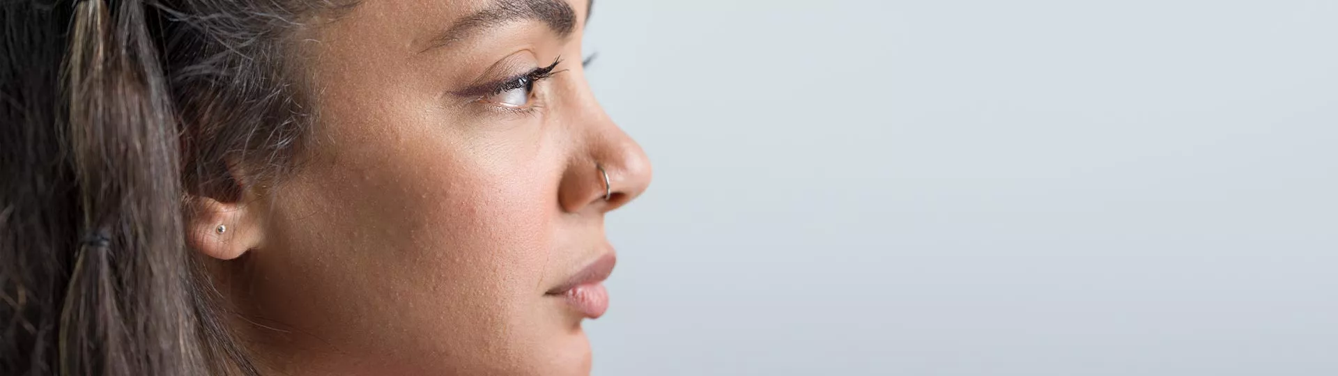 Young woman in profile