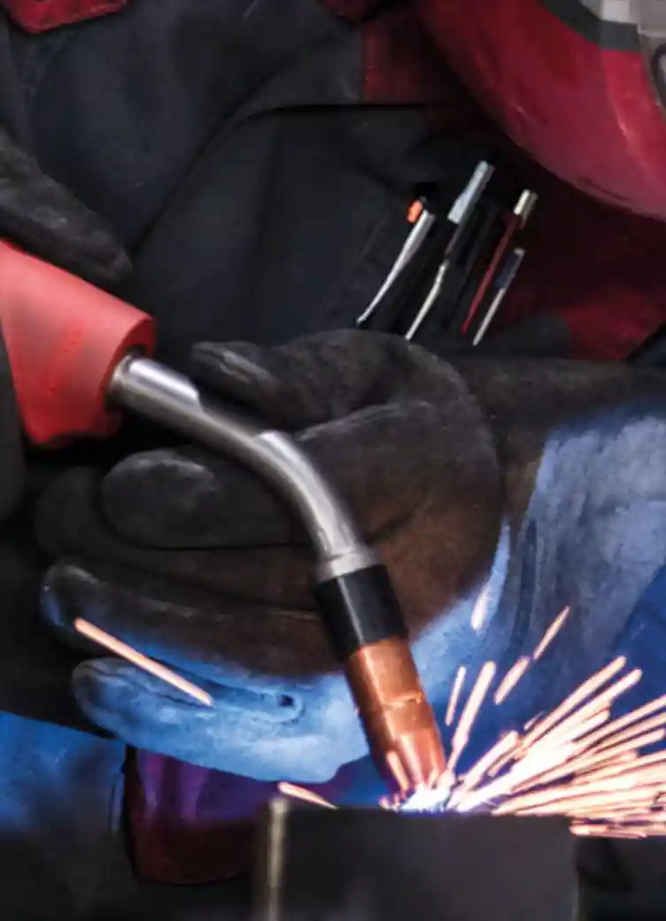 Gas-cooled MIG/MAG welding torches
