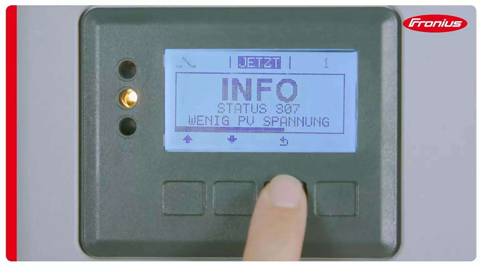 1. Use the third button from the left to navigate back to the main menu.